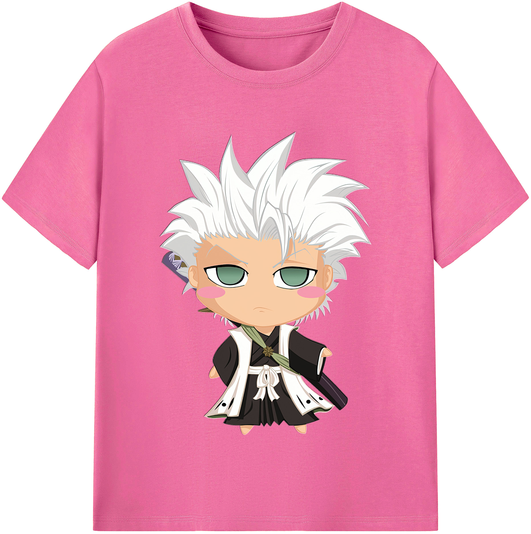 （画像用） ブリーチ 日番谷冬獅郎（ひつがや とうしろう） BLEACH Hitsugaya Toushirou レディースカジュアルプリントTシャツ（綿100％）